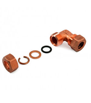 Copper Double Elbow With O-ring